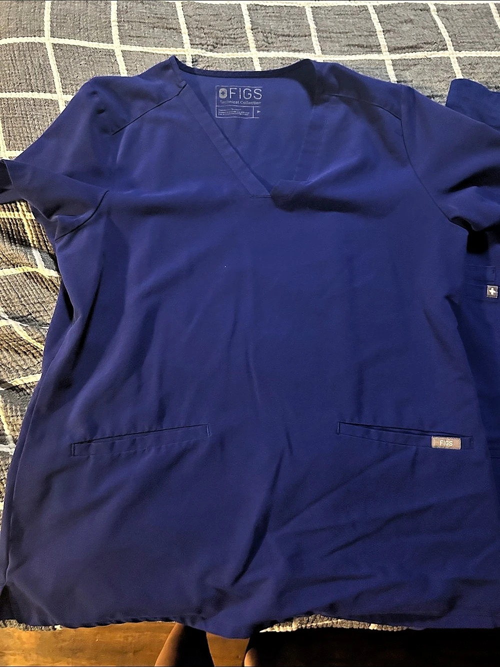 FIGS Casma Scrub Top and Pants Set Blue Medium